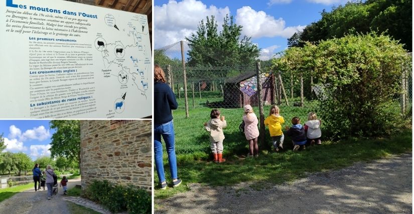 Le parc extérieur bleu pour découvrir autour de la ferme de la Bintinais de Rennes avec les tout-petits
