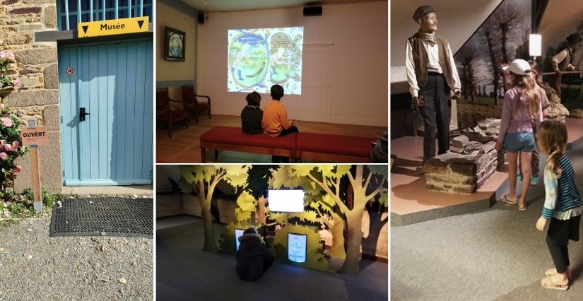 Le parcours rouge permet l'immersion des familles dans l'Histoire de l'agriculture bretonne