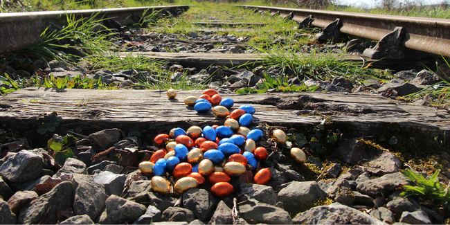 Une chasse aux oeufs à la gare vélo-rail près de Dinan