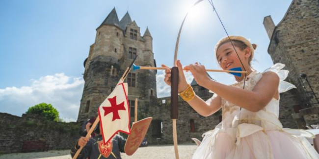 Un trébuchet comme au Moyen Âge au Château de Vitré