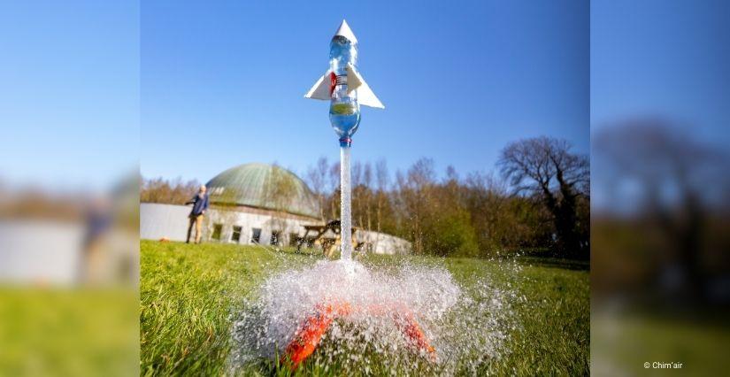 Atelier "Fusée à eau" au Planétarium de Bretagne, Pleumeur Bodou