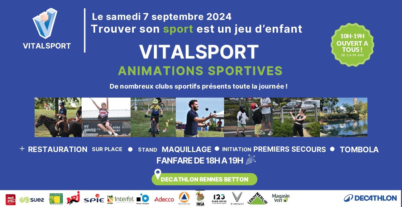 Vitalsport fête ses 20 ans au Décathlon Village la Forme de Betton près de Rennes