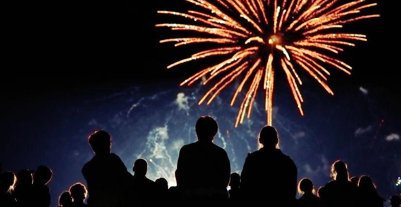 Feu d'artifice de Noël à Perros-Guirec