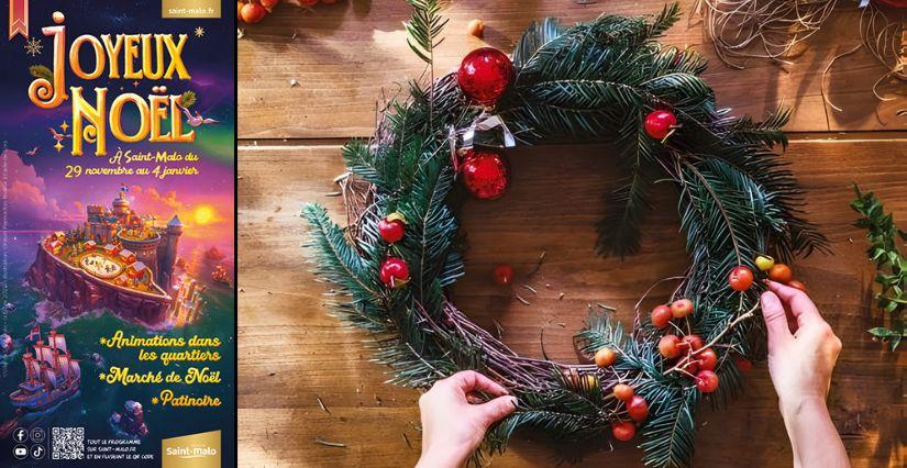 Atelier créatif de noël pour enfant "Créer ta couronne de Noël” à Saint-Malo