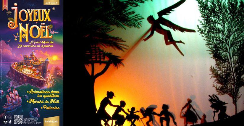 Spectacle de théâtre d’ombres pour Noël, enfant et parents à Saint-Malo