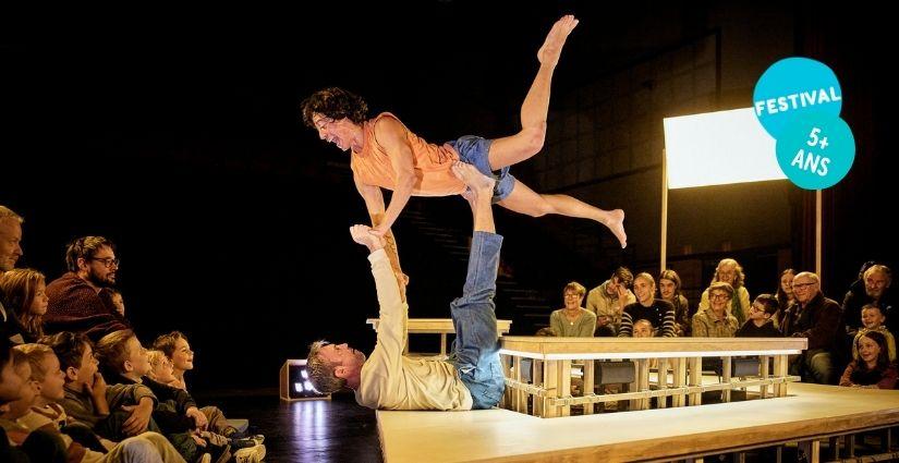 Spectacle « Mathieu au milieu », acrobatie et théâtre au Festival Marmaille de Lillico à Rennes
